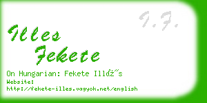 illes fekete business card